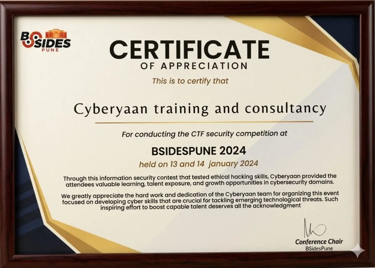 BSides Pune Certificate